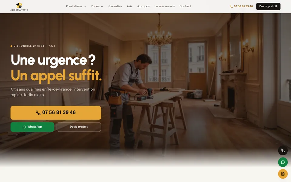 Accueil du site ASN Dépannage : « Une urgence ? Un appel suffit. »